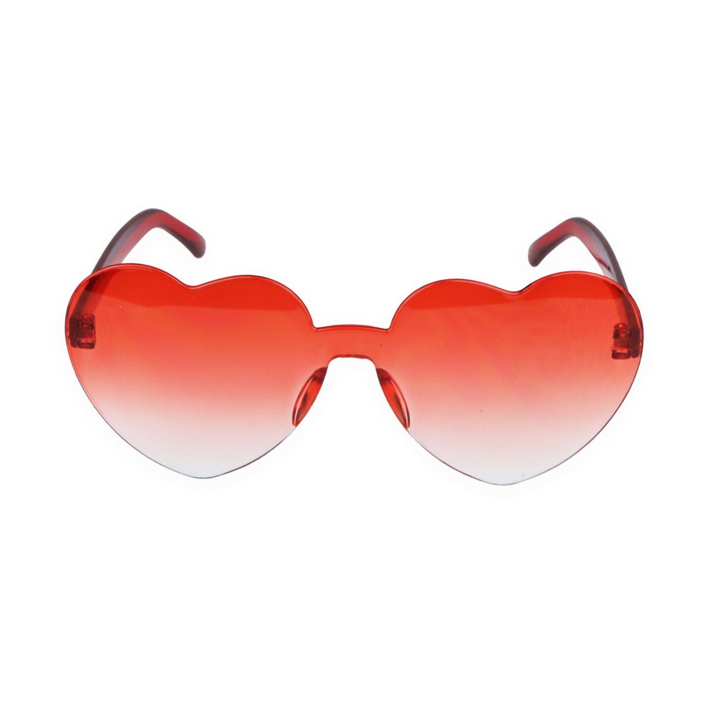 Red Ombre Frameless Heart Glasses