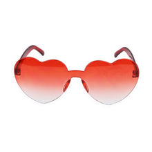 Red Ombre Frameless Heart Glasses