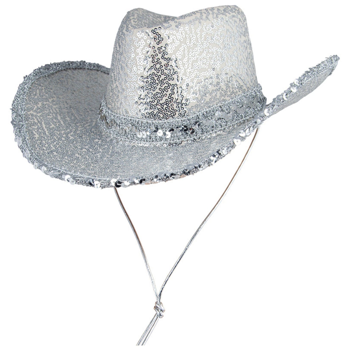 Texan Cowboy Hat - Silver Sequin