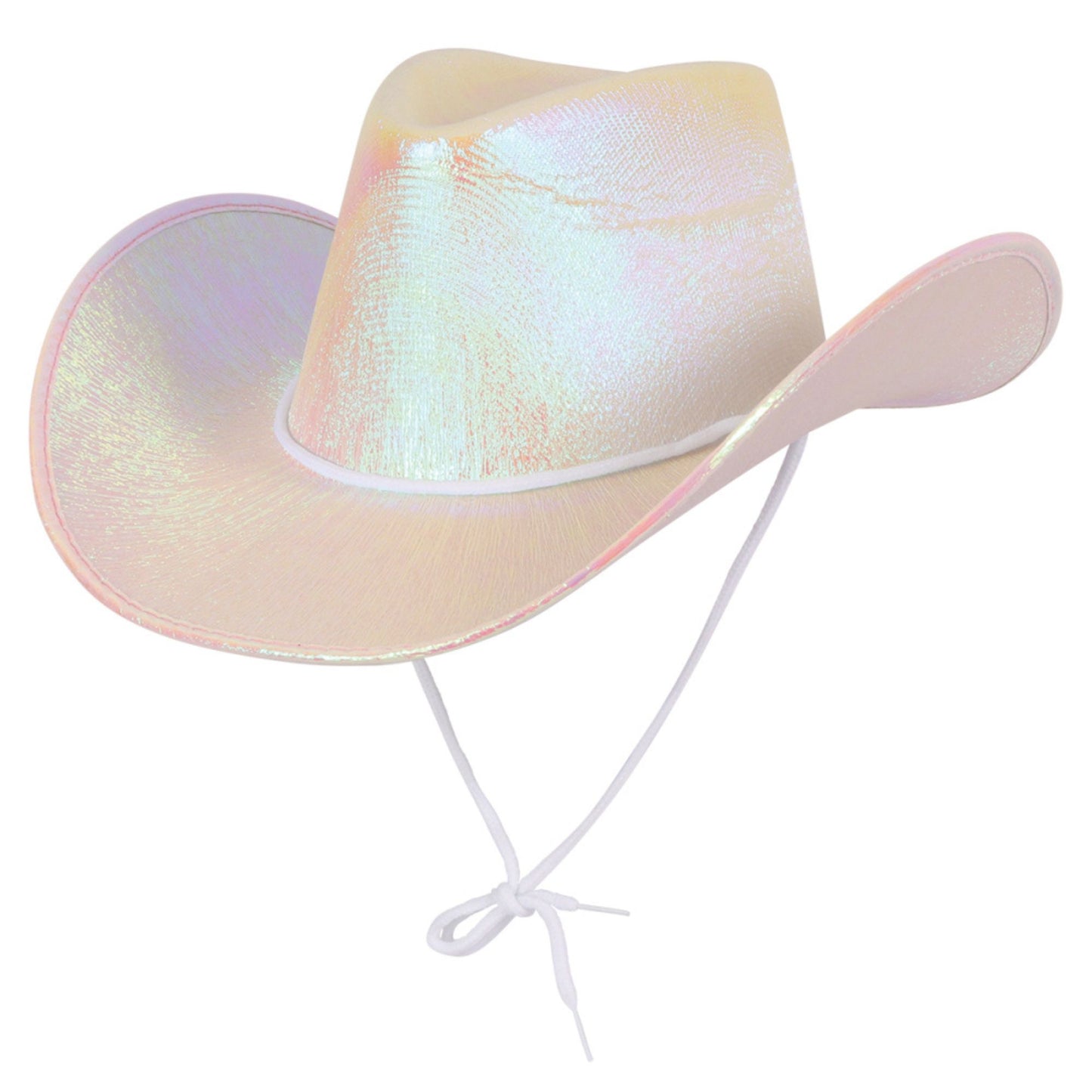 Iridescent Cowboy Hat - White