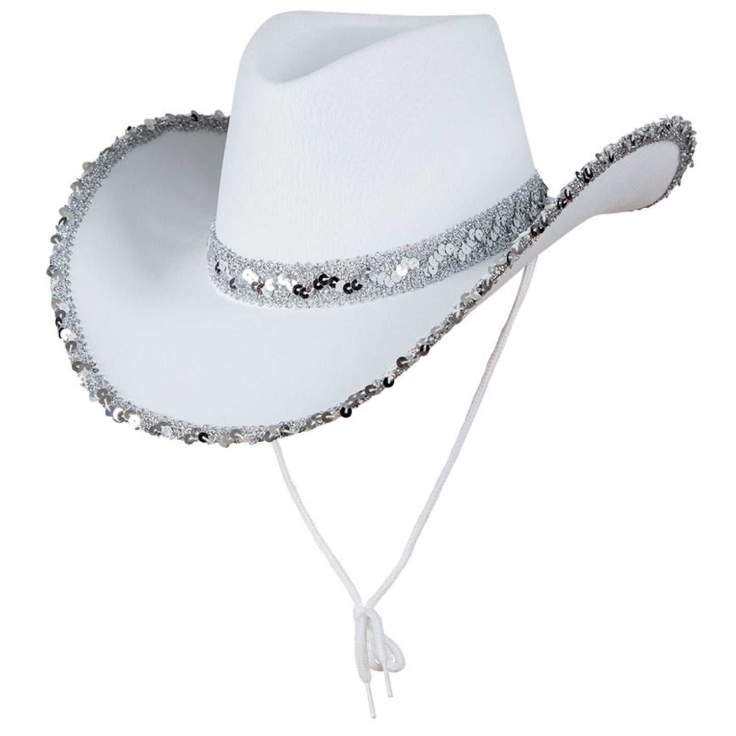 Sequin Cowboy Hat - White
