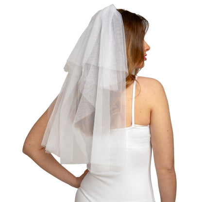 Tulle Veil 75cm - White