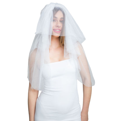 Tulle Veil 75cm - White