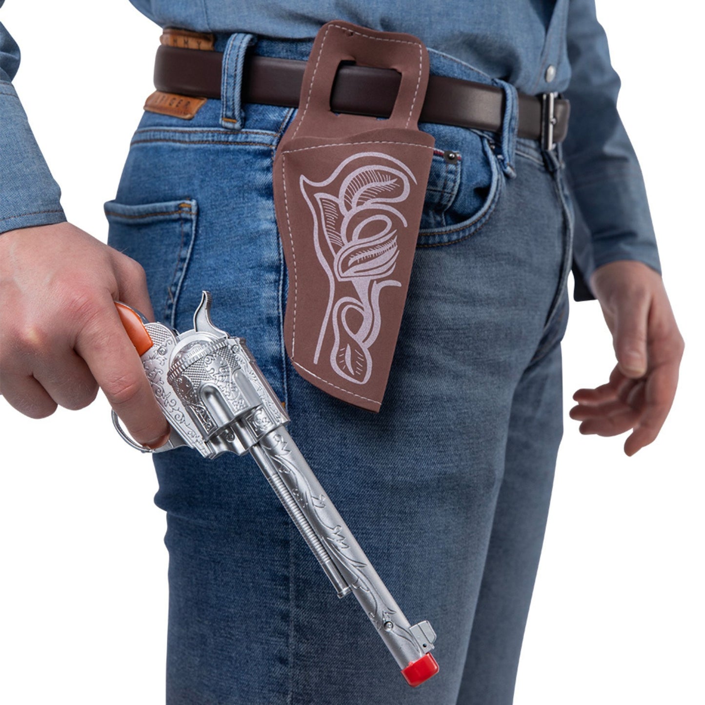 Cowboy Gun & Holster - Brown