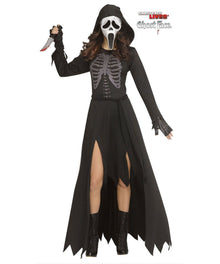 Ladies Skeleton Ghost Face Costume